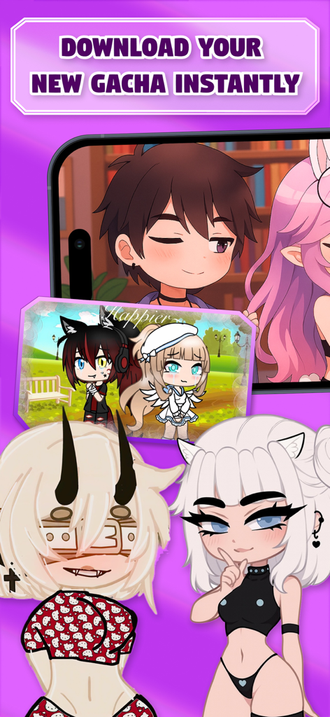 Gachune: Skins, Mods for Gacha - Gachune 앱의 맞춤형 Gacha 스킨 및 캐릭터 디자인 미리 보기