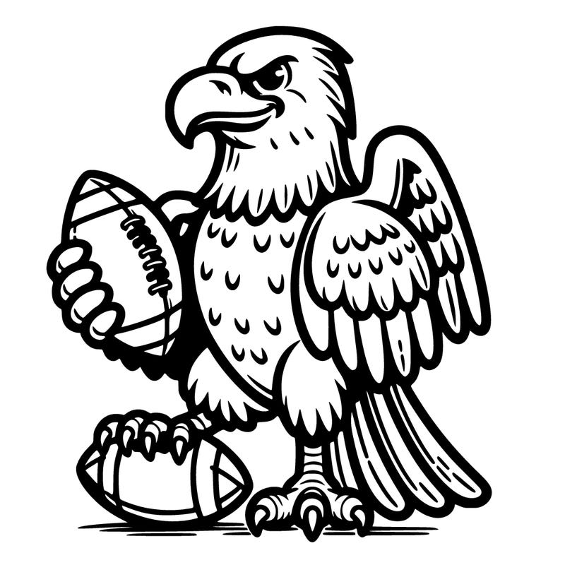 eagle with a football