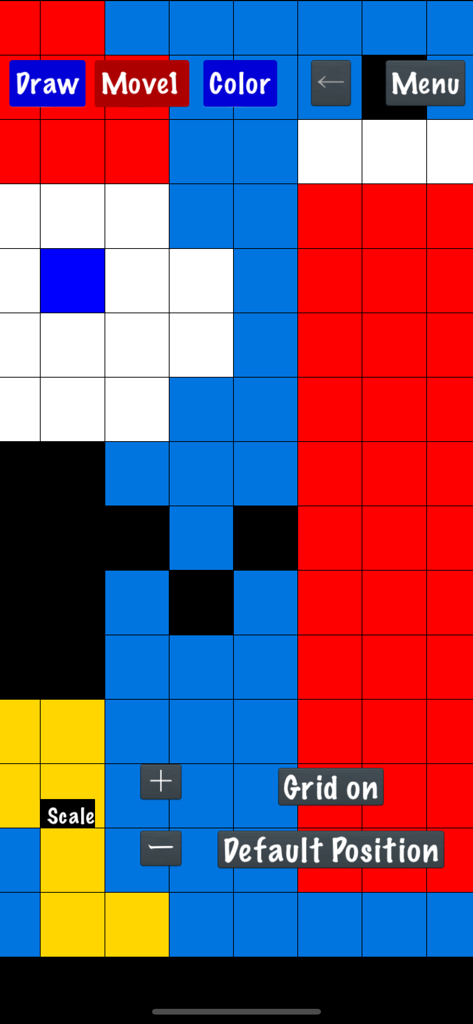 Pixel Art Maker - Interface de desenho de arte de pixel com blocos de cores e ferramentas de edição