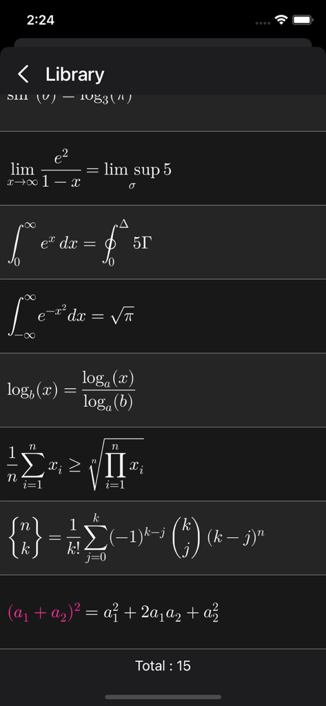 Latex Equation Editor - Biblioteca de ecuaciones matemáticas guardadas renderizadas en LaTeX