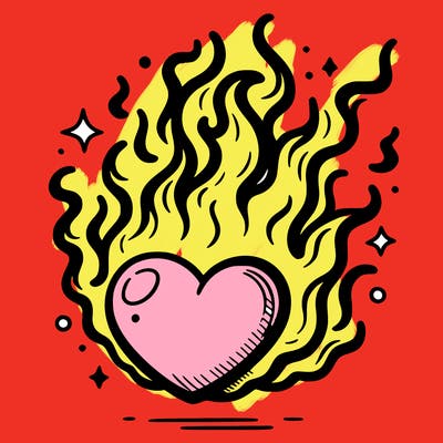 flaming heart
