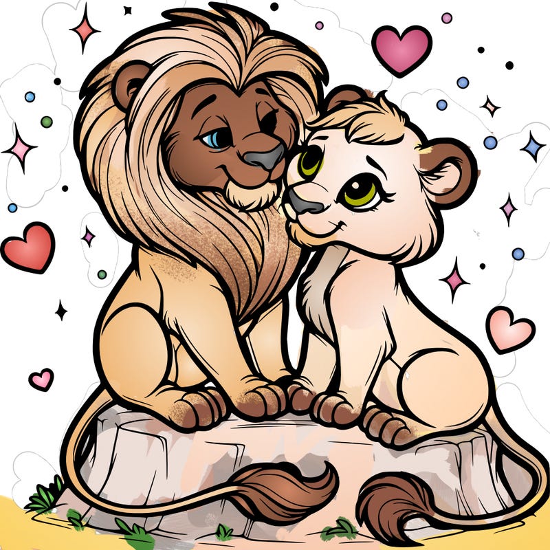 lion and lioness inlove
