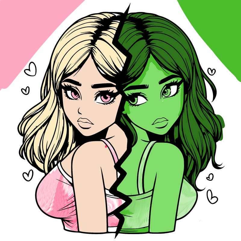 realistic girl split