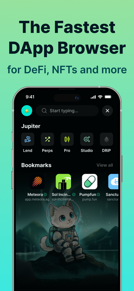 Jupiter Mobile DApp browser interface for DeFi and NFTs on Solana