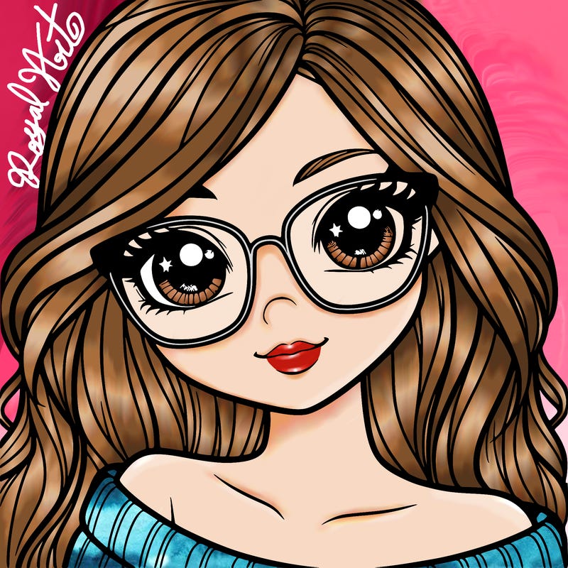 girl with beautiful eyes, hair, and glasses