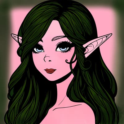 elf girl realistic dark fantasy