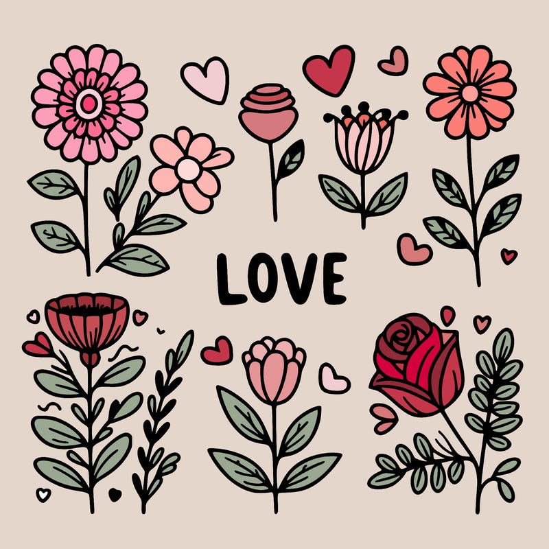 love described by flowers