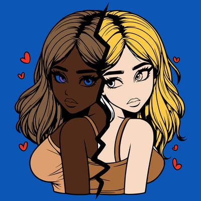 realistic girl split