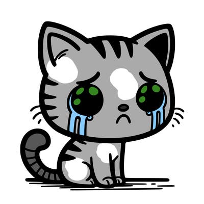 sad cat