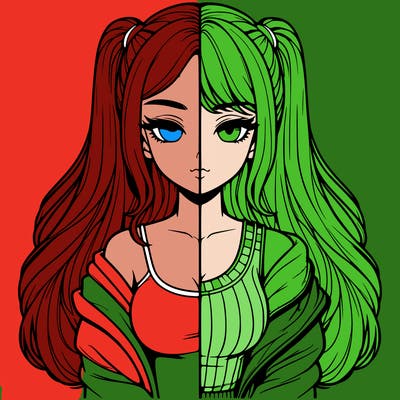 realistic girl split