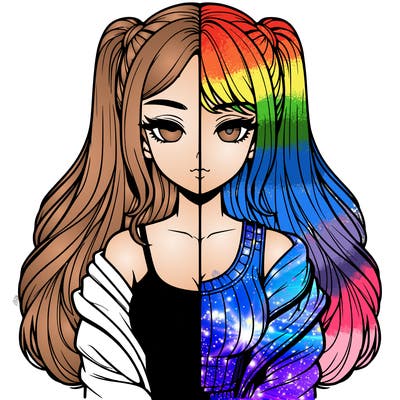 realistic girl split