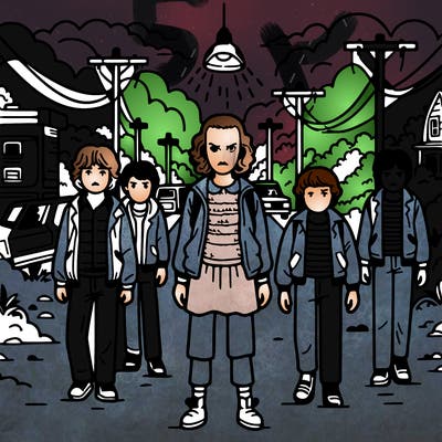 stranger things coloring page