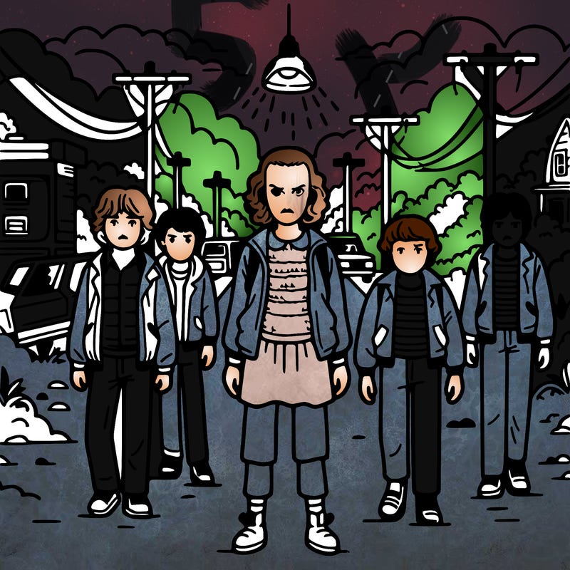 stranger things coloring page