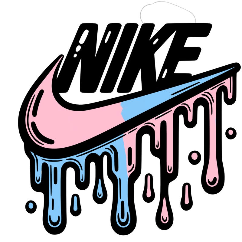 dripping nike logo