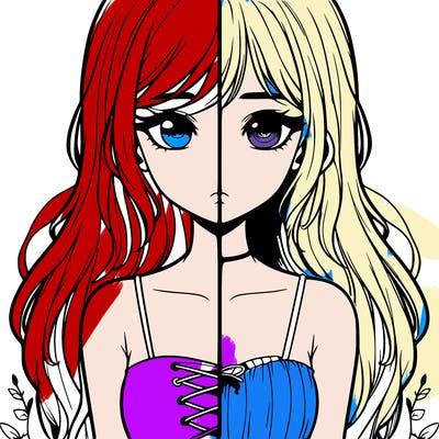 a realistic girl split