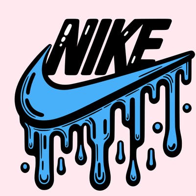 dripping nike logo