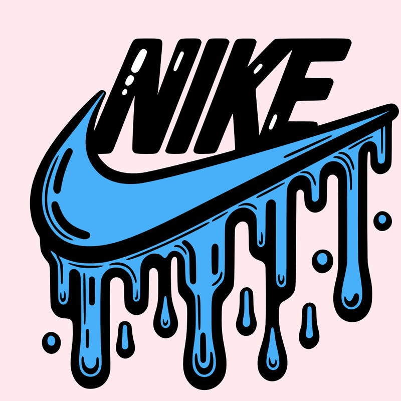dripping nike logo