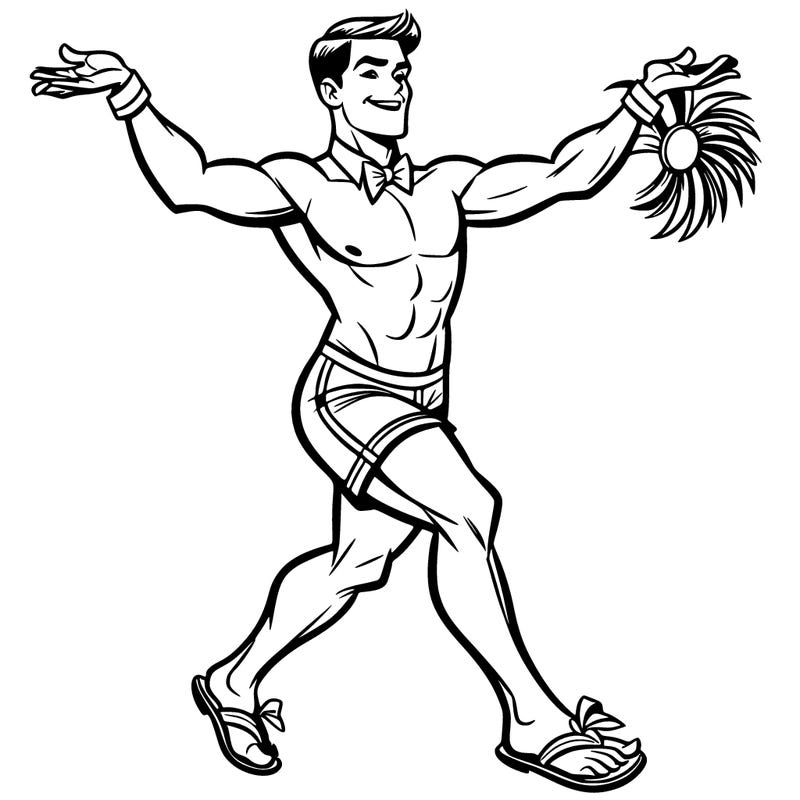 a realistic man who is dancing in rio carnival