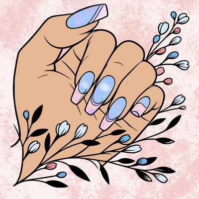 nails with french tip