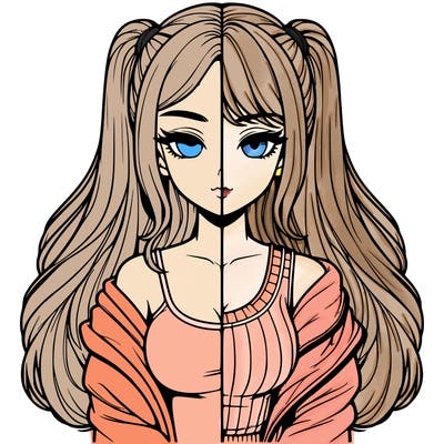 realistic girl split