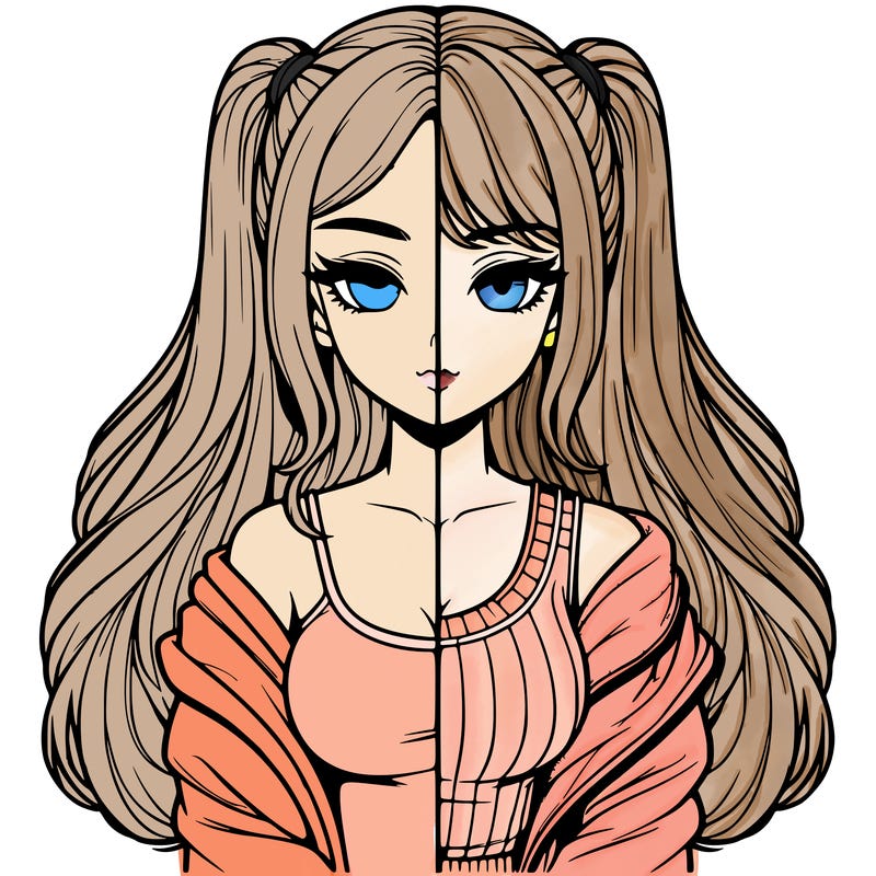 realistic girl split