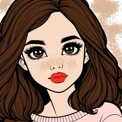 realistic girl whith cute eyes