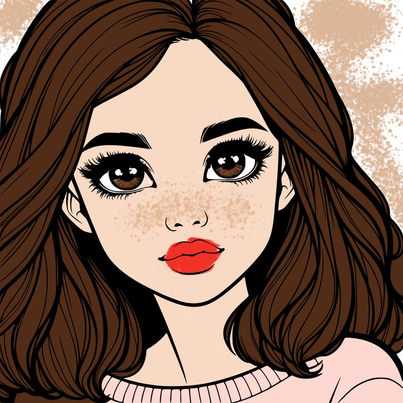 realistic girl whith cute eyes