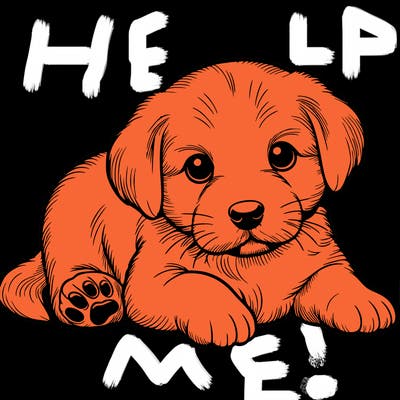 a cute realistic puppy