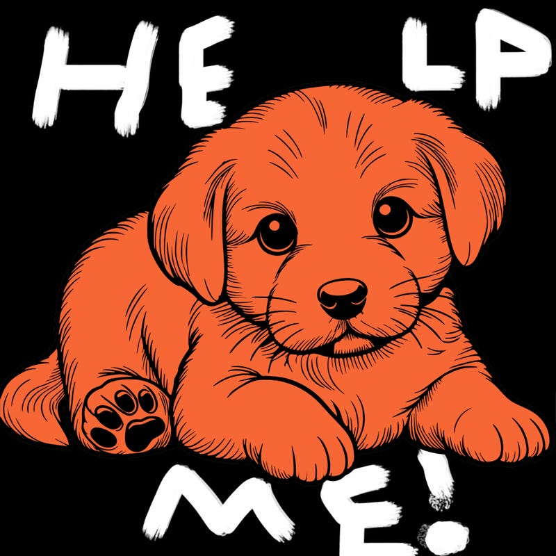 a cute realistic puppy