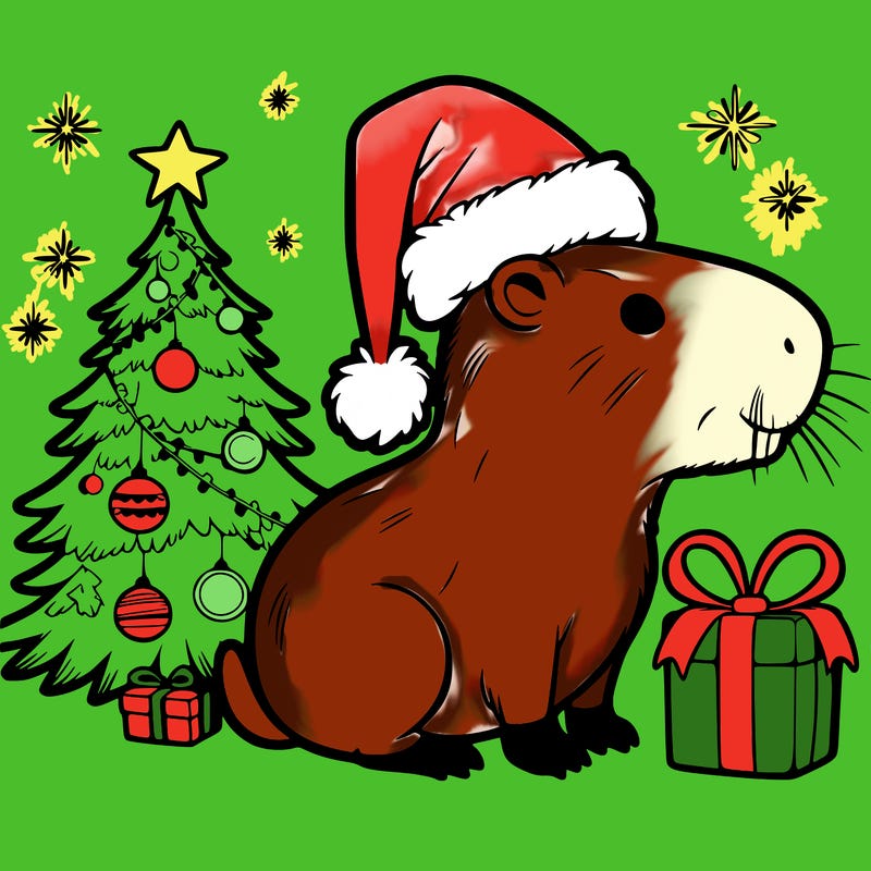 christmas capybara
