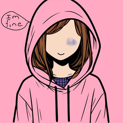 faceless girl in hoodie