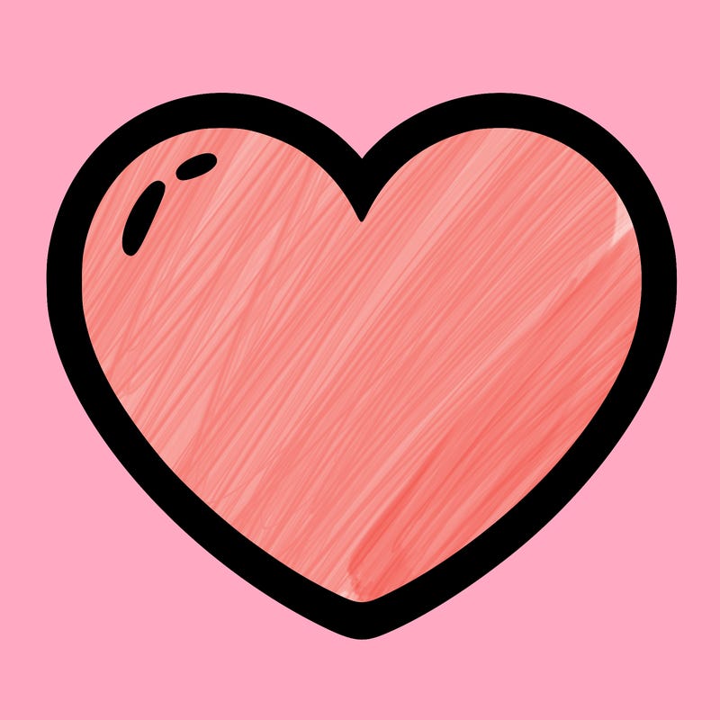 a blank heart