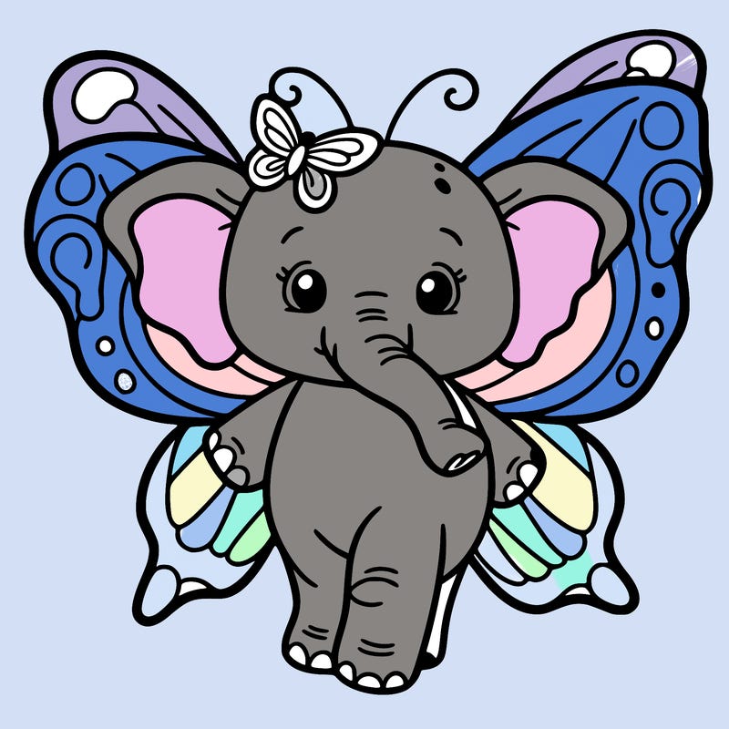 elefant as a butterfly