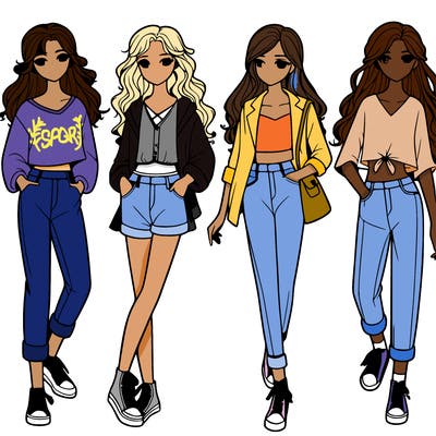 five realistic girls