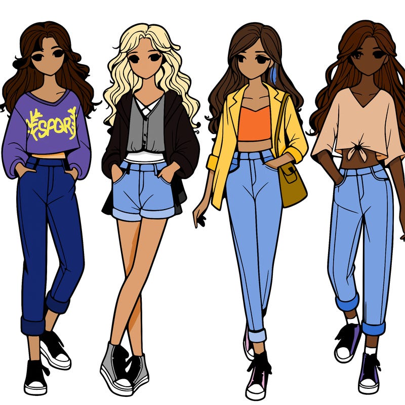 five realistic girls