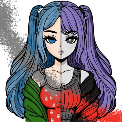 realistic girl split