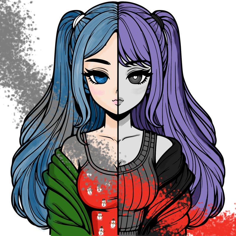 realistic girl split