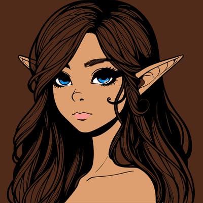 elf girl realistic dark fantasy