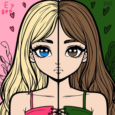 realistic girl split