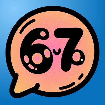 bubble that says 67
