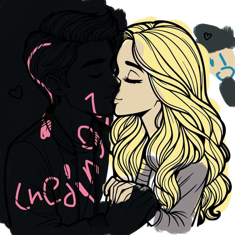 boyfriend and girlfriend kissing