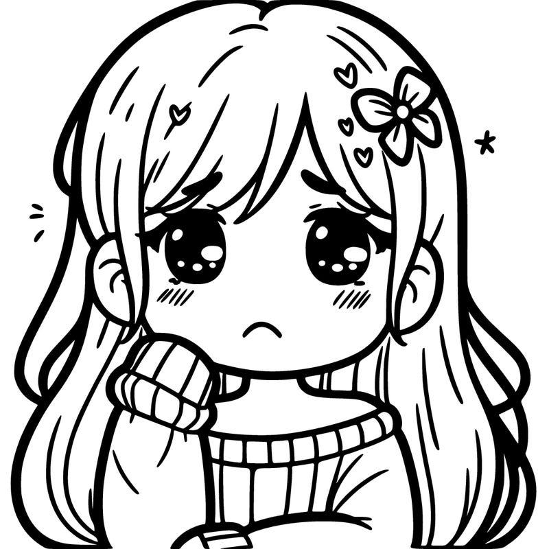 a girl who is sad