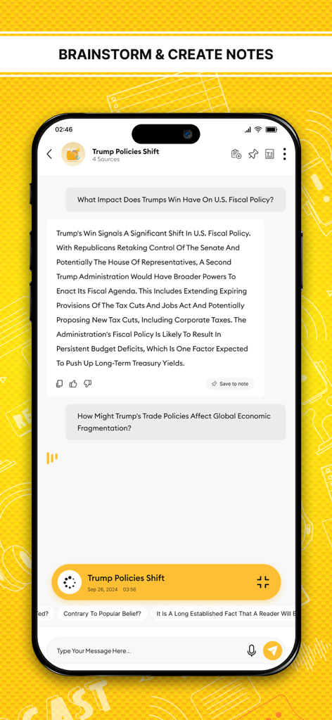 AI Notebook LM - PodifyGPT - AI Notebook PodifyGPT chat interface for brainstorming and note creation