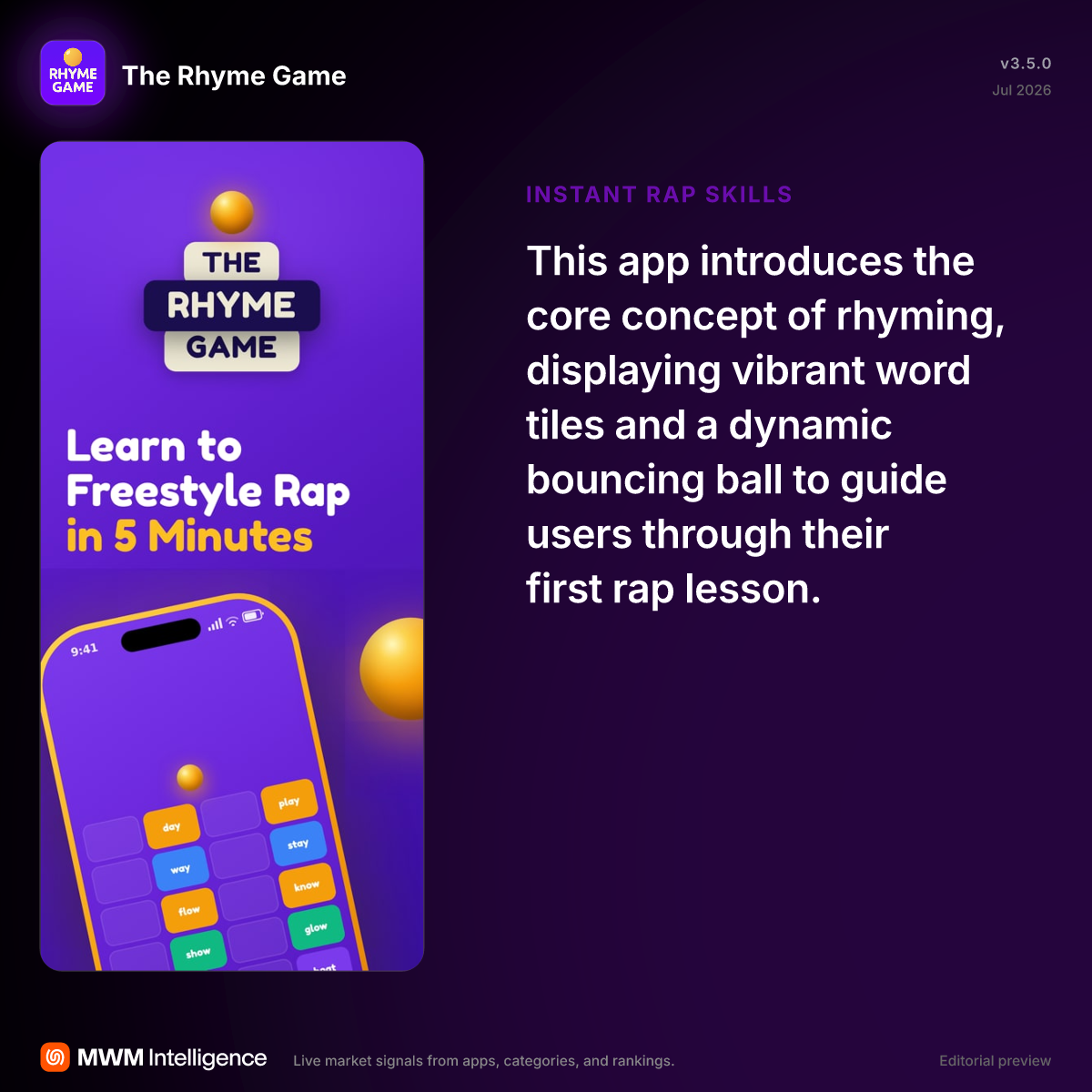 The Rhyme Game - Entertainment App | MWM
