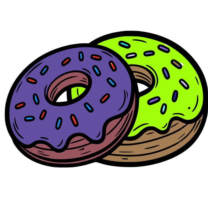 a piece of food doughnuts