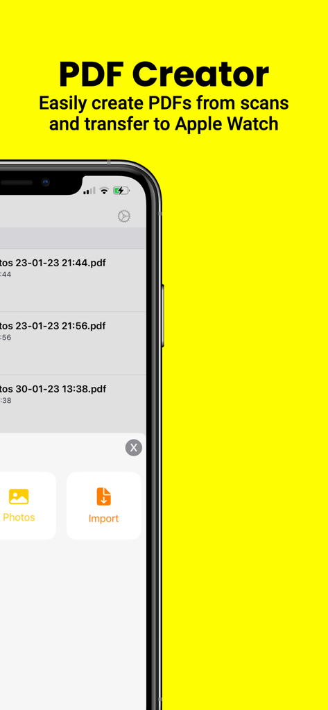 Watch PDF Reader - PDF creator and file transfer interface for Apple Watch on iPhone