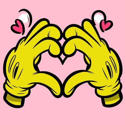 two hands making a heart