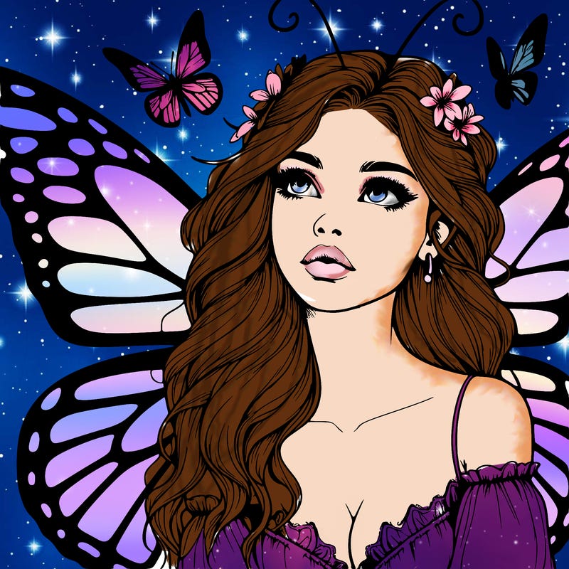 butterfly fairy realistic girl