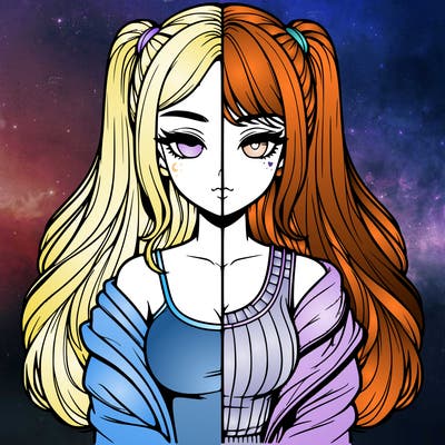 realistic girl split