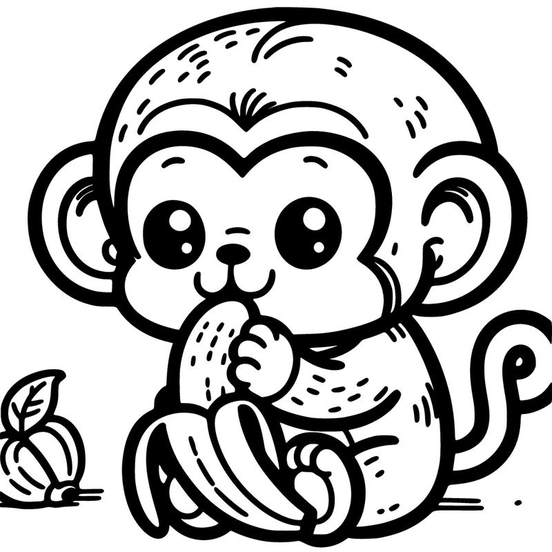 monkey eating a banana